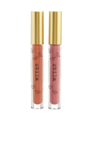 Stila Kisses Make Me Happy Stay All Day Liquid Lipstick Duo in Sugar Peach & Petal. | Revolve Clothing (Global)