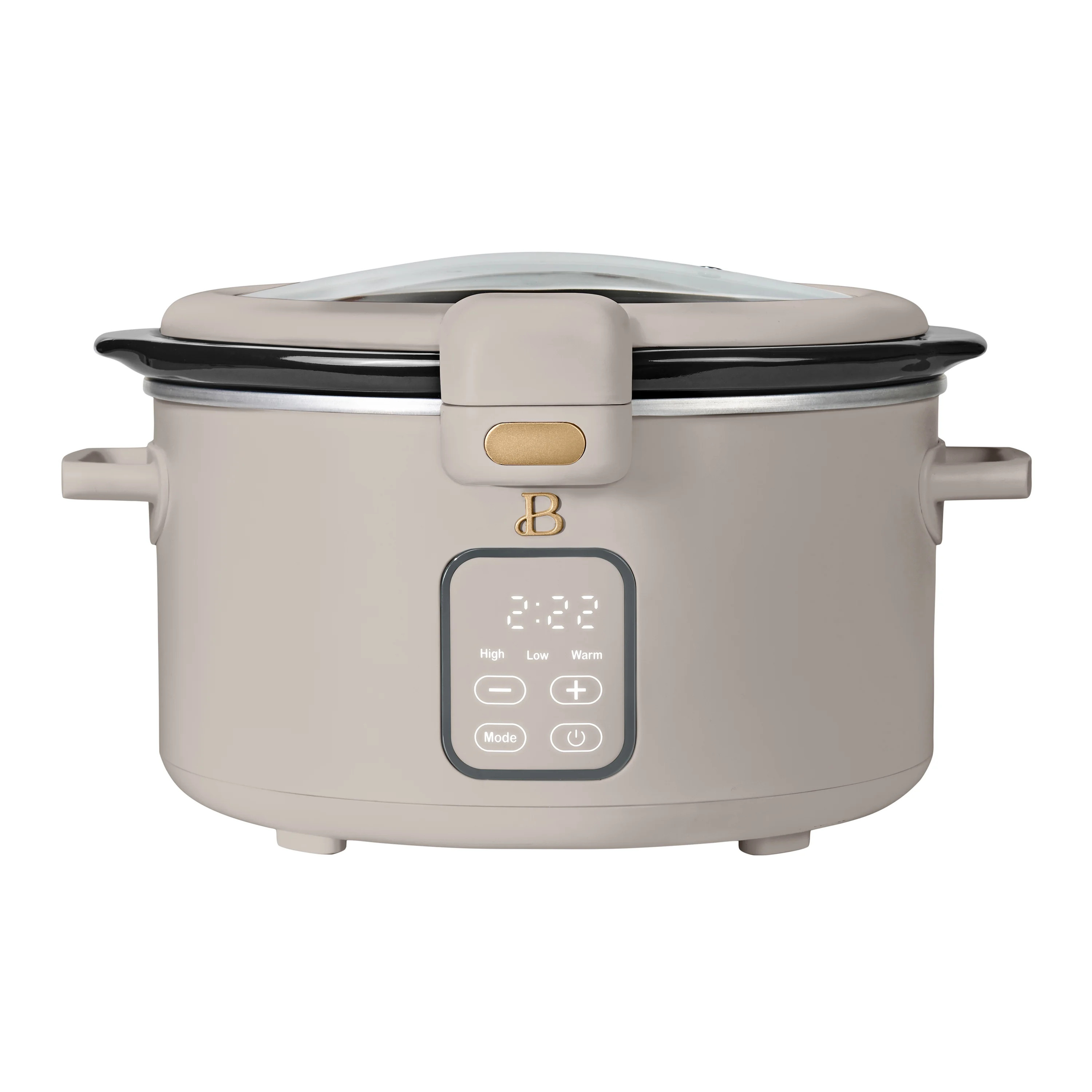 Beautiful 4 Qt Digital Slow Cooker with Hinged Locking Lid, Porcini Taupe by Drew Barrymore | Walmart (US)