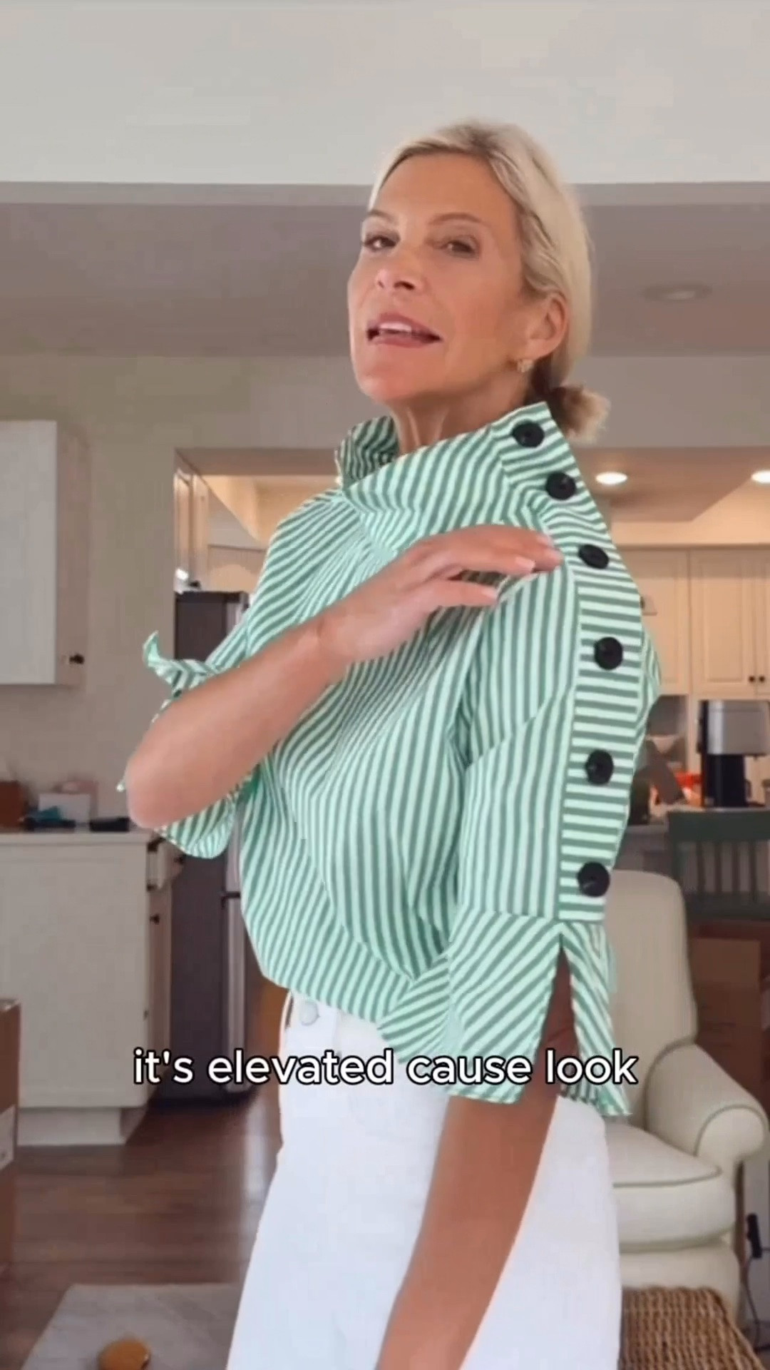 I wasn't sure about this top at first, but I was completely wrong! It has the look of a classic button-down, but the asymmetrical neckline, statement buttons, and dramatic sleeves make it feel so much more elevated. I've had so many people ask where it's from!

❤️ Heart = Support my posts
📌 Save = Get sale & restock alerts
🛍️ Follow me on LTK for more effortless everyday style.

#LTKootd #LTKSeasonal #LTKOver40