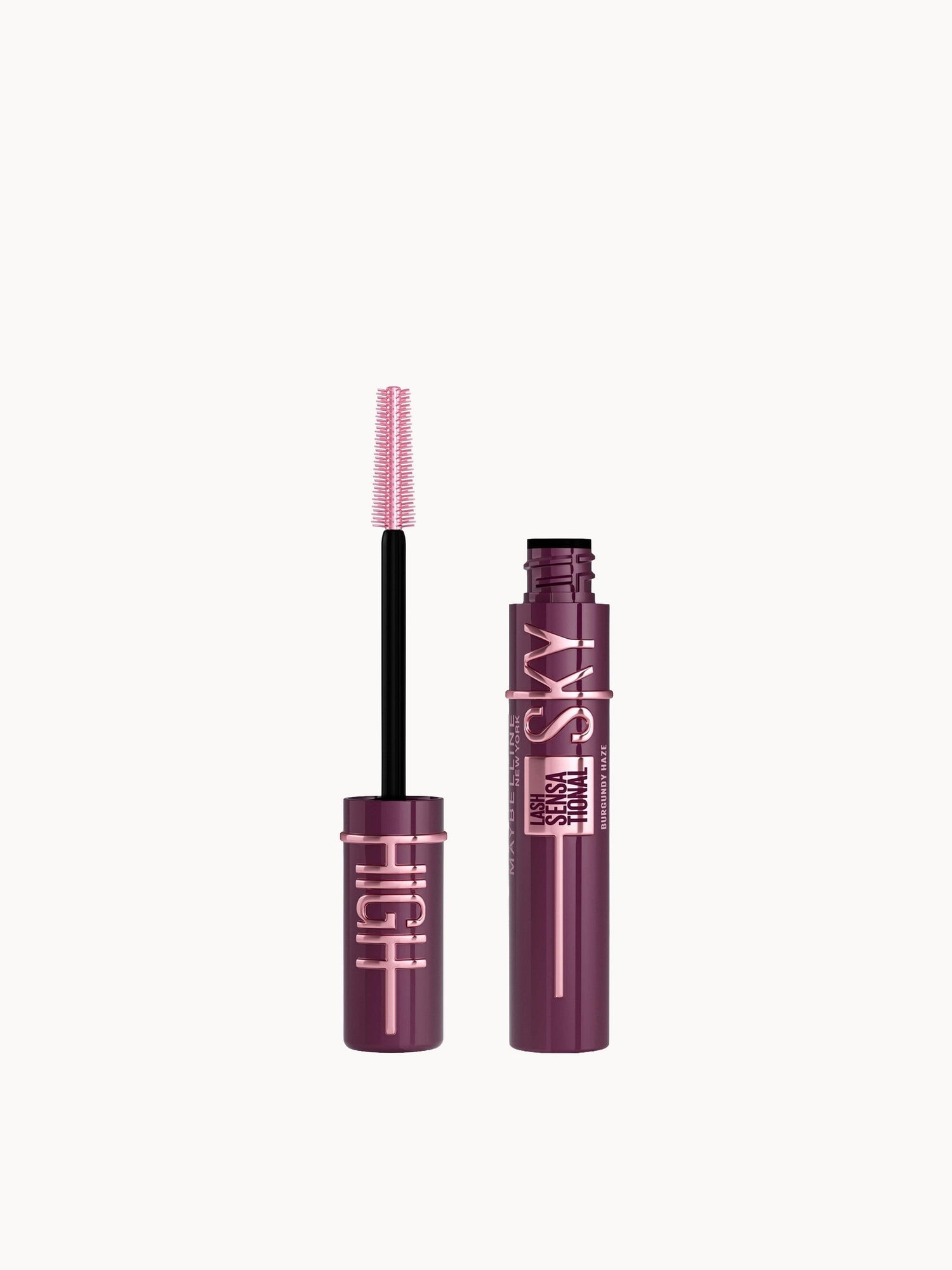MAYBELLINE LASH SENSATIONAL SKY HIGH VOLUMIZING AND THICKENING EYELASH LENGTHENING MASCARA - BURGUNDY HAZE | Look Fantastic (UK)