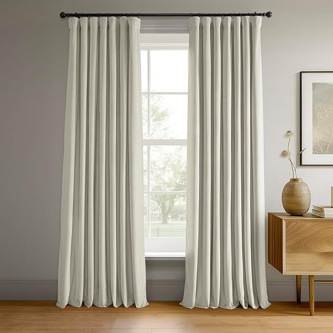 HPD Half Price Drapes Signature Velvet Thermal Blackout Curtains for Living Room 96 Inch Long (1 ... | Amazon (US)