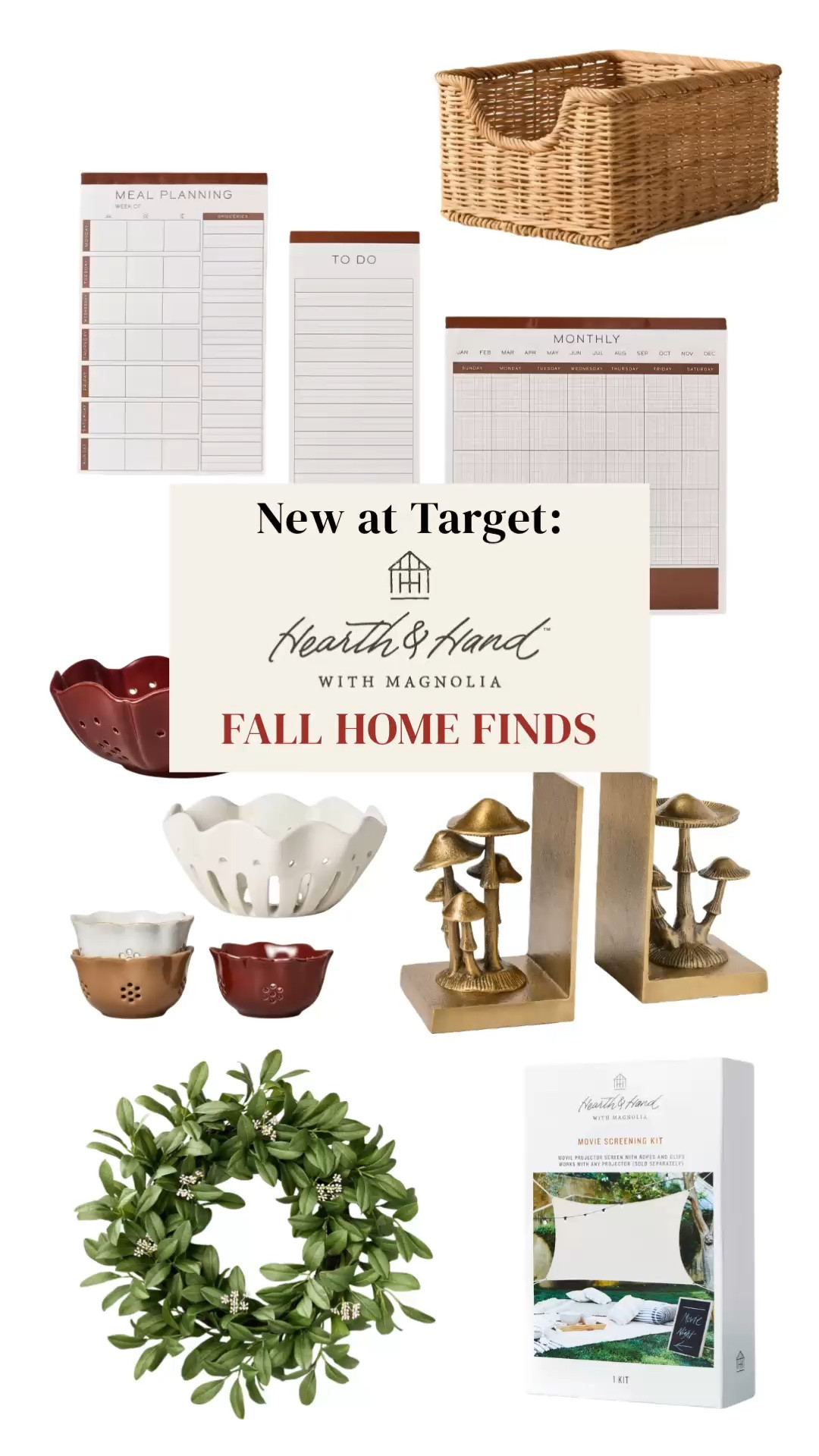 Target’s Hearth & Hand fall drop is here! Ive linked some really fun finds including: ceramic berry bowls, woven storage baskets, mushroom bookends, and an outdoor movie kit!

#LTKHome