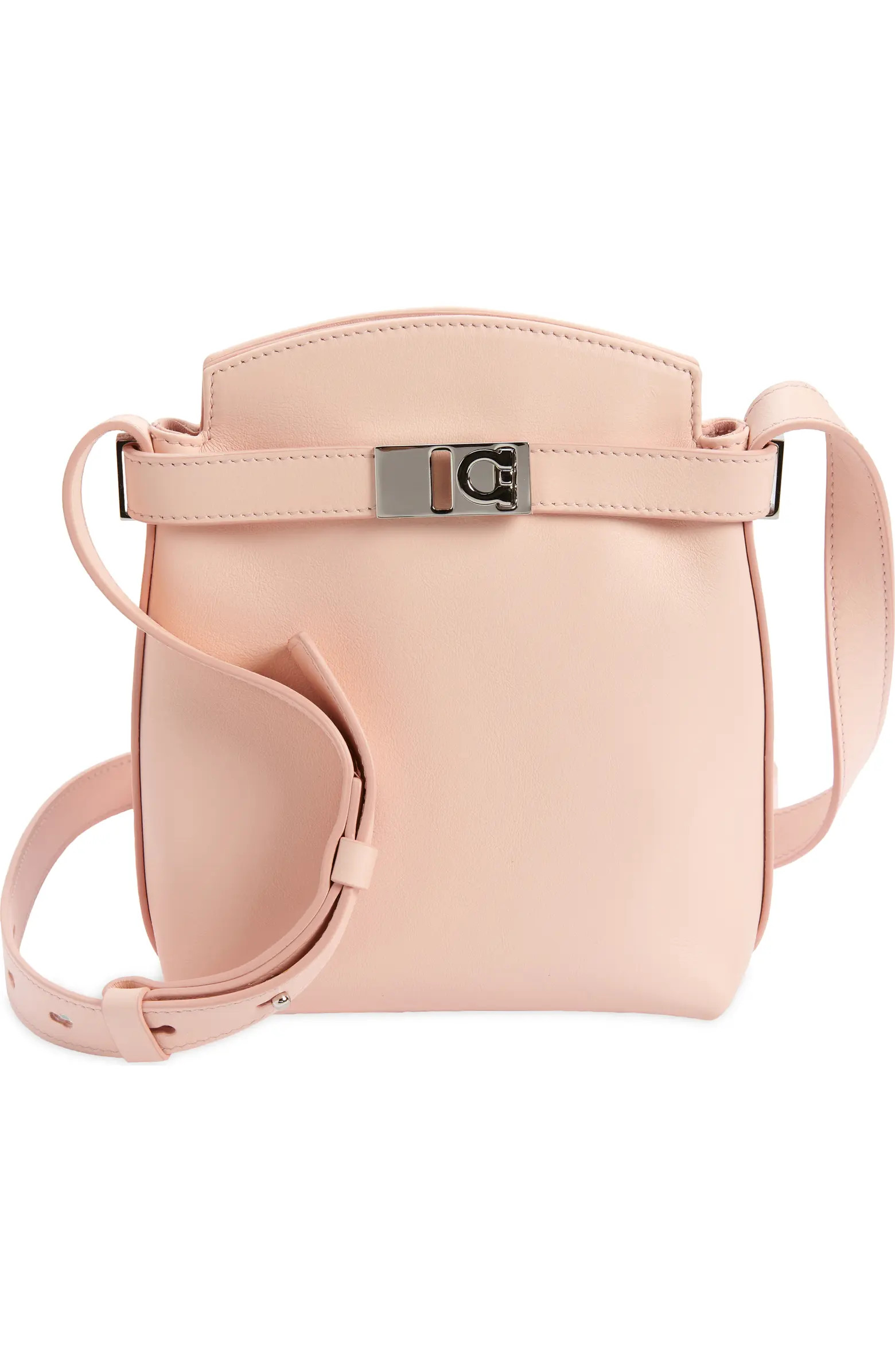 FERRAGAMO Hug Bicolor Leather Crossbody Mini Bag | Nordstrom | Nordstrom