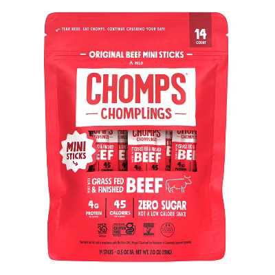 Chomps Chomplings Original Beef Mini Sticks - 7oz/14ct | Target