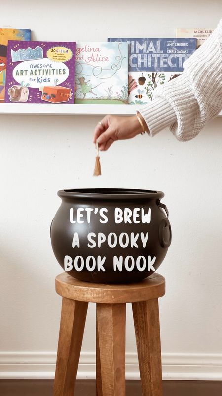 spooky book nook intro - Halloween book shelf decor. 

See other post for Halloween books! 

#LTKHalloween #LTKSeasonal #LTKkids