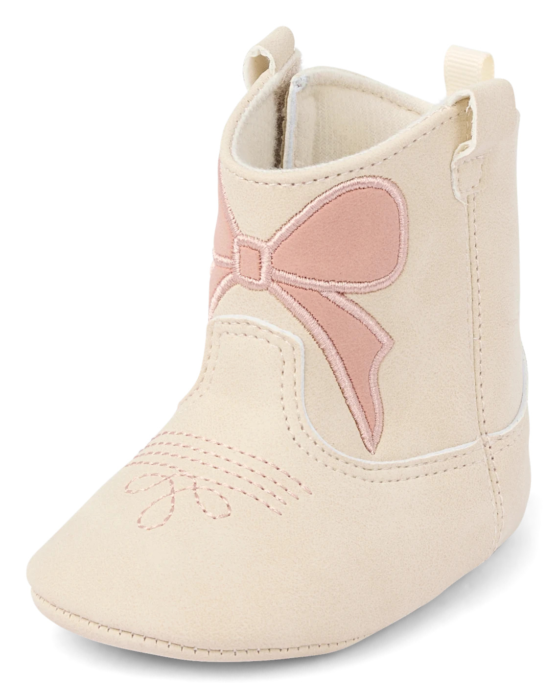 Baby Girls Embroidered Bow Cowgirl Boots - gray | The Children's Place