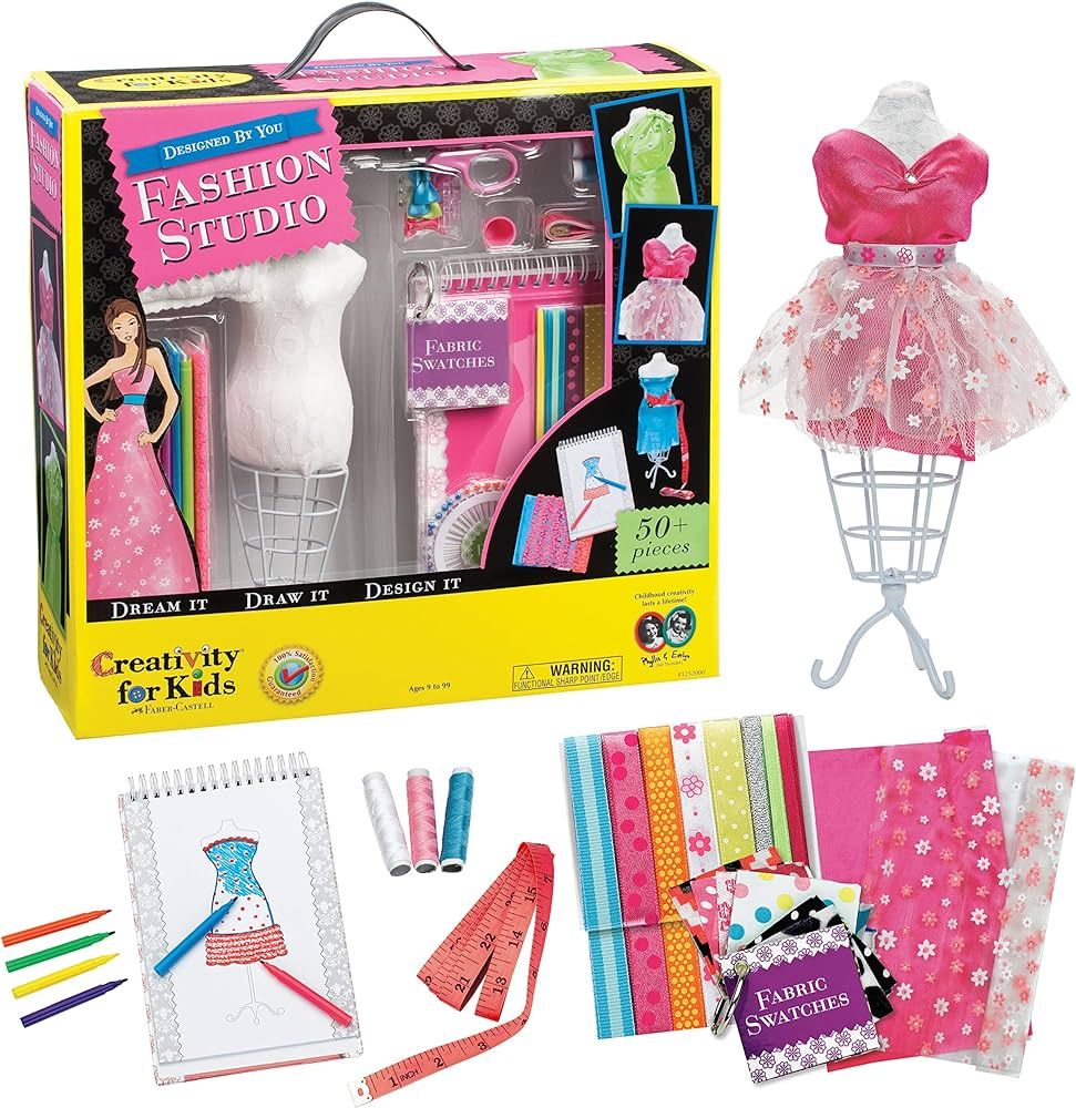 Creativity for Kids Designed by You Fashion Studio: DIY Fashion Designer Kit for Girls, Craft Kit... | Amazon (US)