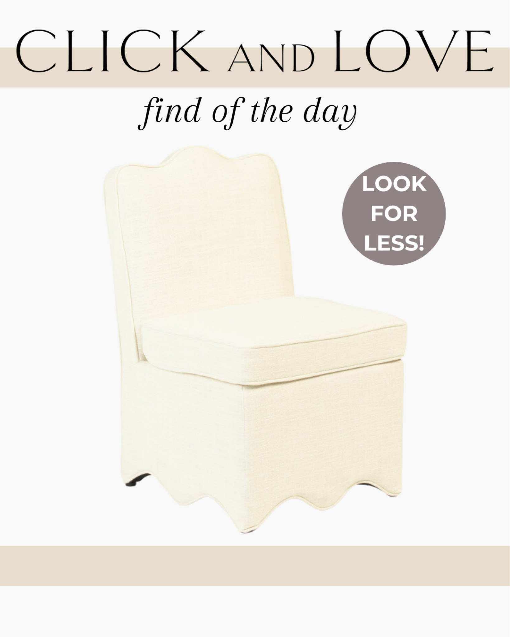 I am in love with this under $200 dining chair from Marshall’s! How cute would this be with a few in your dining or kitchen area? A designer look for less find for a fraction of the price!

Scalloped dining chair, wavy dining chair, grandmillennial style, Upholstered dining chair, chair for kitchen table, formal finding chair, formal dining room, neutral dining chair, Modern home decor, traditional home decor, budget friendly home decor, Interior design, shoppable inspiration, curated styling, beautiful spaces, classic home decor, dining room styling, look for less, designer inspired

#LTKStyleTip #LTKFamily #LTKHome