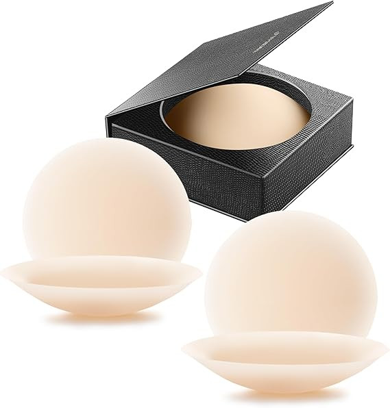 VOCH GALA Nipple Covers 2 Pairs-Seamless and Sheer Adhesive Silicone Nipple Pasties for Women Reu... | Amazon (US)