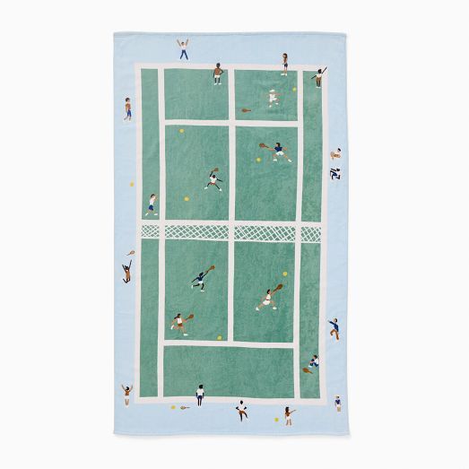 Tennis Scene Beach Towel | West Elm (US)