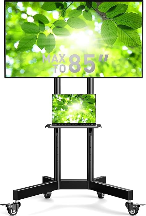 Perlegear Rolling TV Stand, Mobile TV Stand on Wheels for 32-85 Inch Screens up to 132 lbs, Heigh... | Amazon (US)
