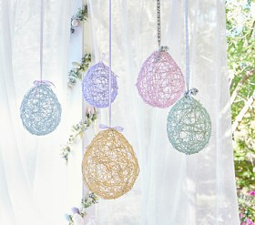 Rattan Hanging Eggs, Set of 5 | Pottery Barn Kids