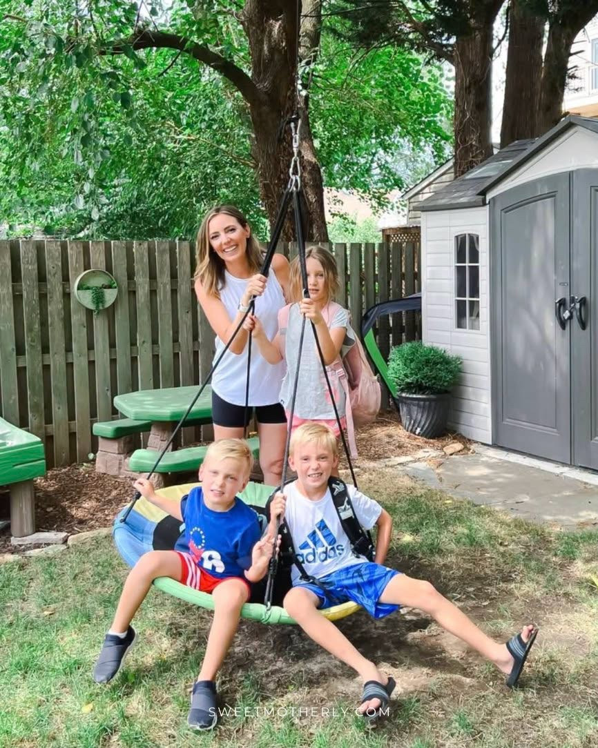 Kids saucer swing on rollback 

Backyard swing set
Toddler outdoor toys
Kids climbing dome
Outdoor water table
Backyard playhouse
Ride on toys
Sandbox toys
Outdoor play equipment
Kids backyard fun

#LTKSeasonal #LTKSaleAlert #LTKKids