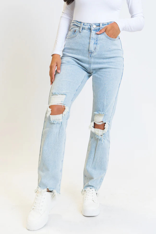 Danae Distressed Jeans | Pink Lily