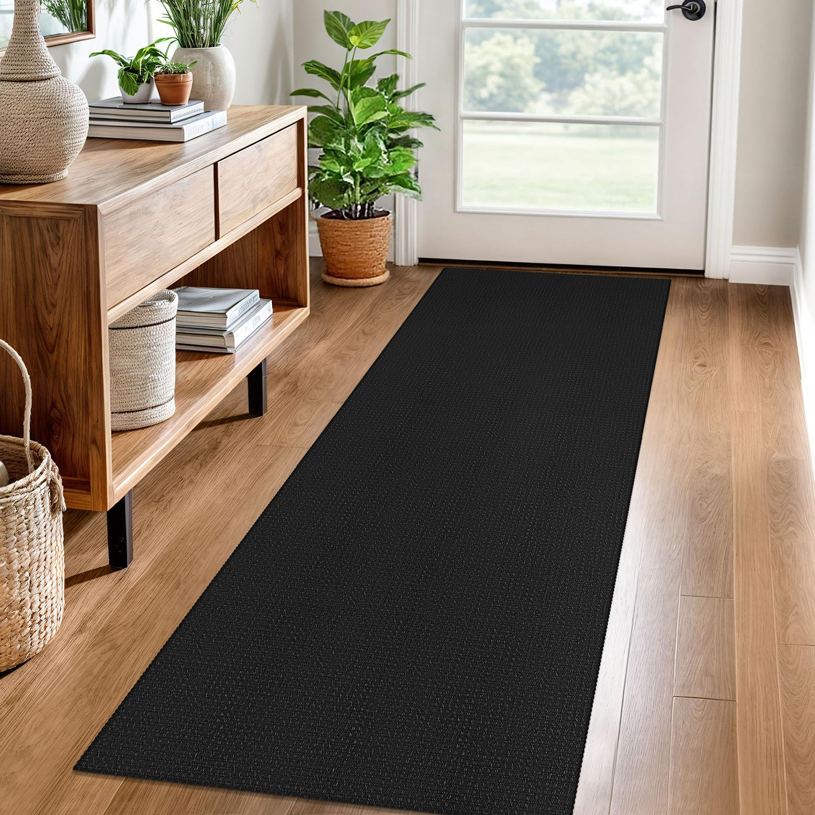 EARTHALL Woven Runner Rug 2x6 Ft Washable Runners for Hallways Cotton Non Slip Rubber Backed Kitc... | Amazon (US)