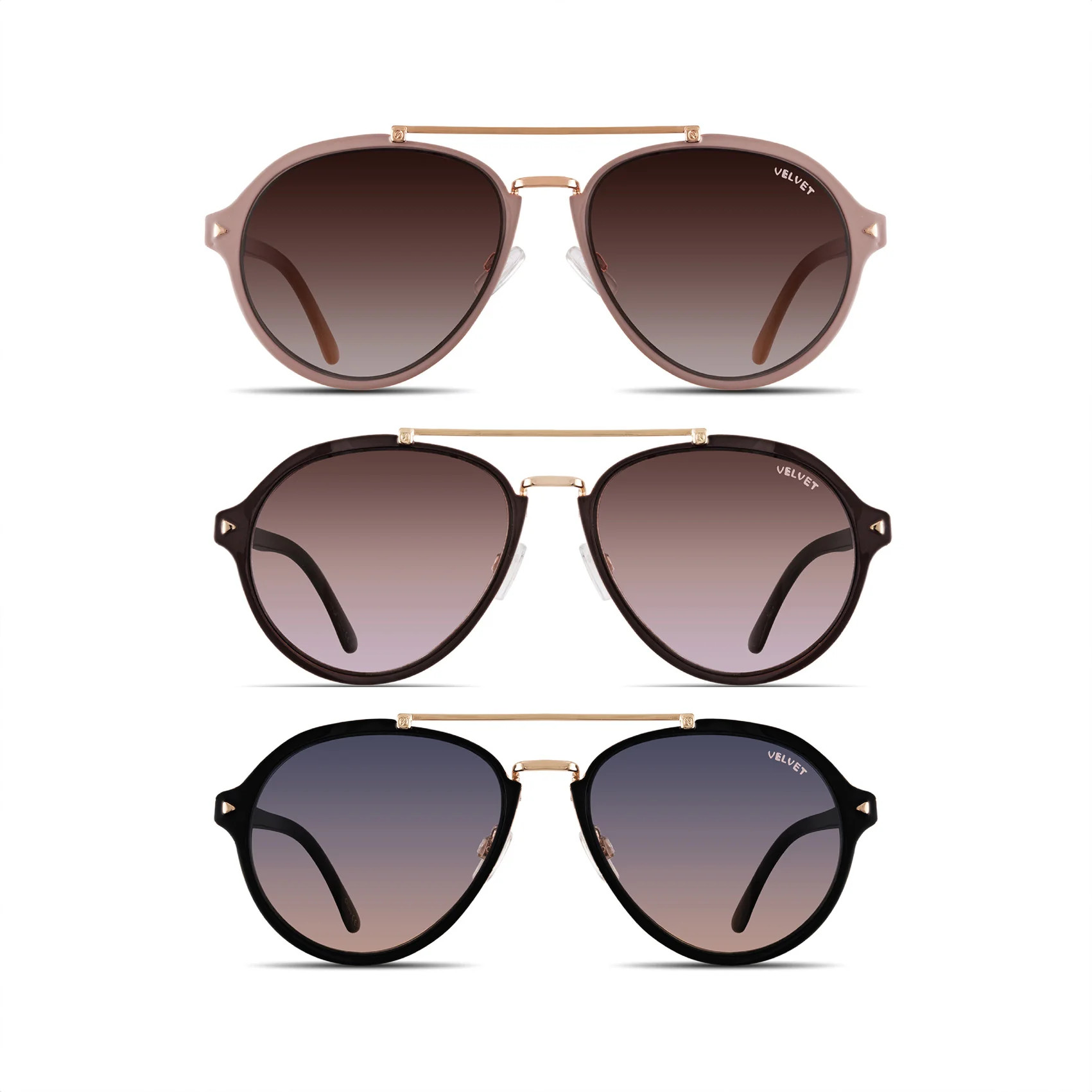 Aviator Medium Sunglass Style Box | Velvet Eyewear (US)