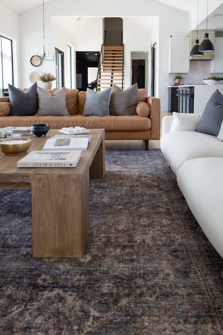 Our living room is where modern design meets cozy comfort!