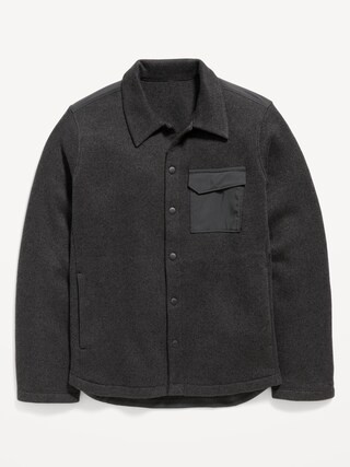 Sweater-Fleece Hybrid Shacket for Boys | Old Navy (US)