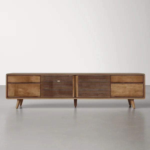 Keira 79'' Rubberwood Solid Wood TV Stand | Wayfair North America