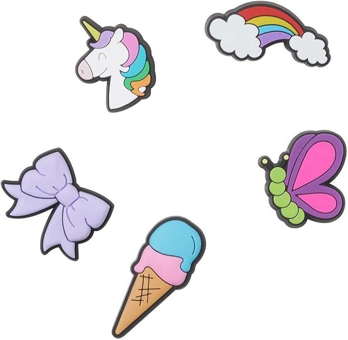 Crocs Jibbitz 5-Pack Unicorn Shoe Charms | Amazon (US)