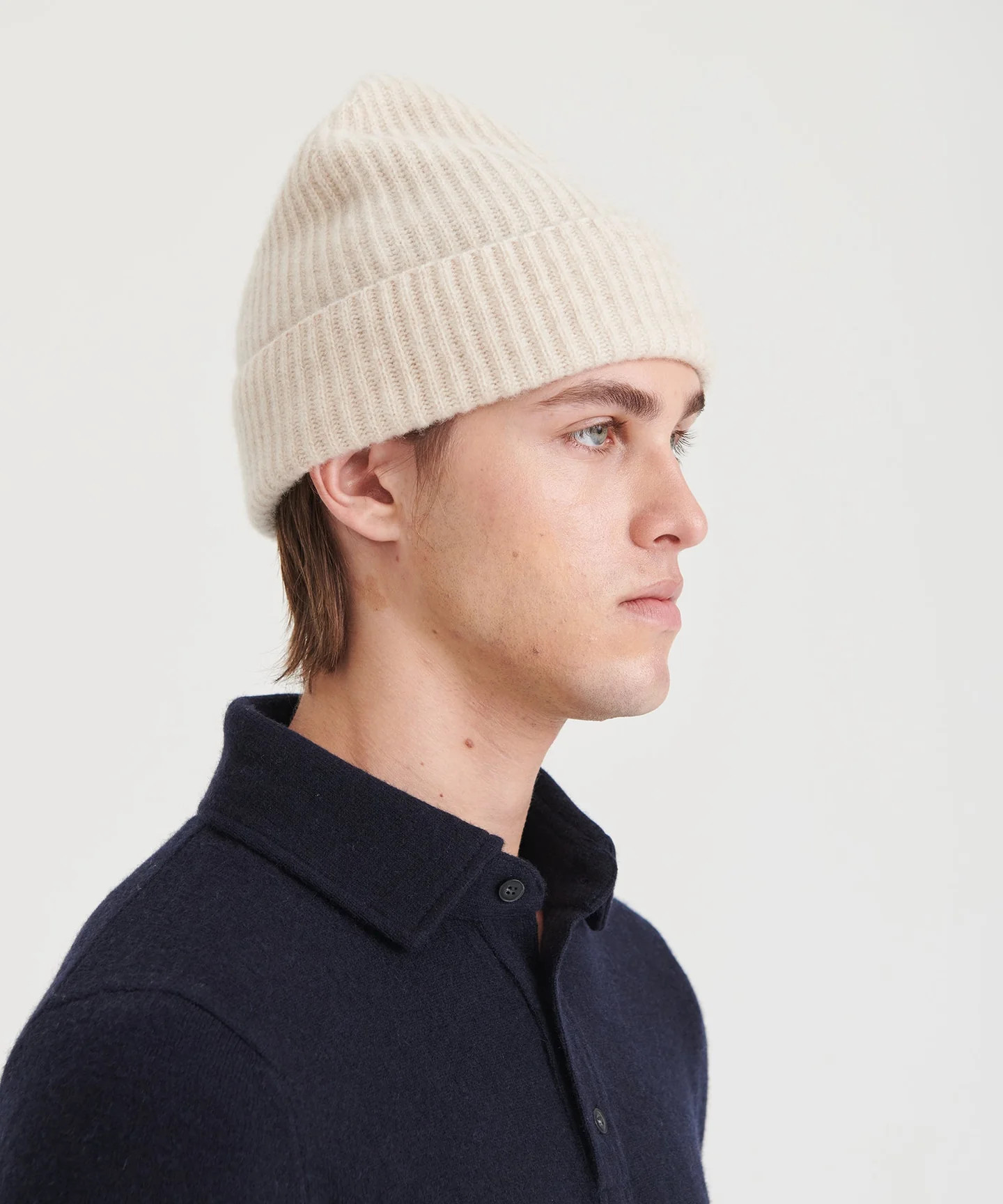Signature Cashmere Ribbed Beanie | NAADAM