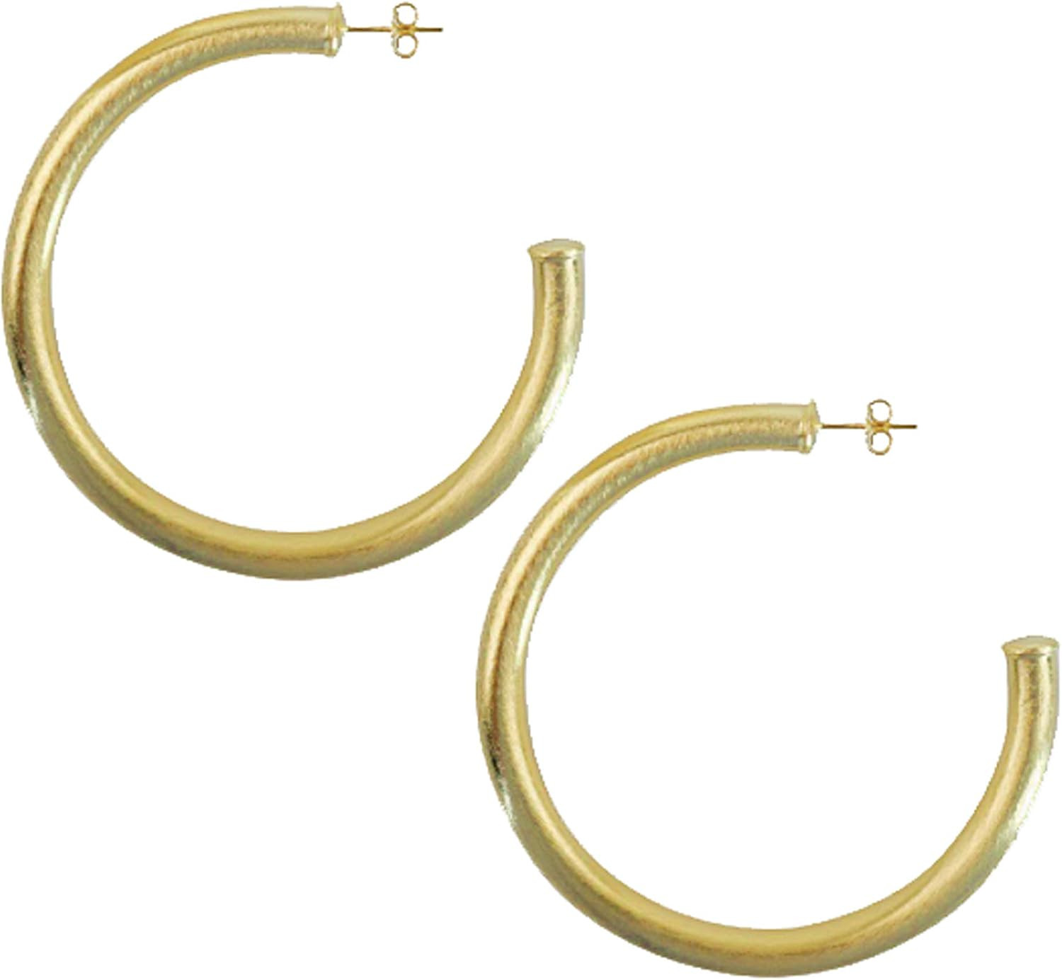 Sheila Fajl Thick Statement Arlene 2.5 inch Large Hoop Earrings in 18k Brushed Gold Plated | Amazon (US)
