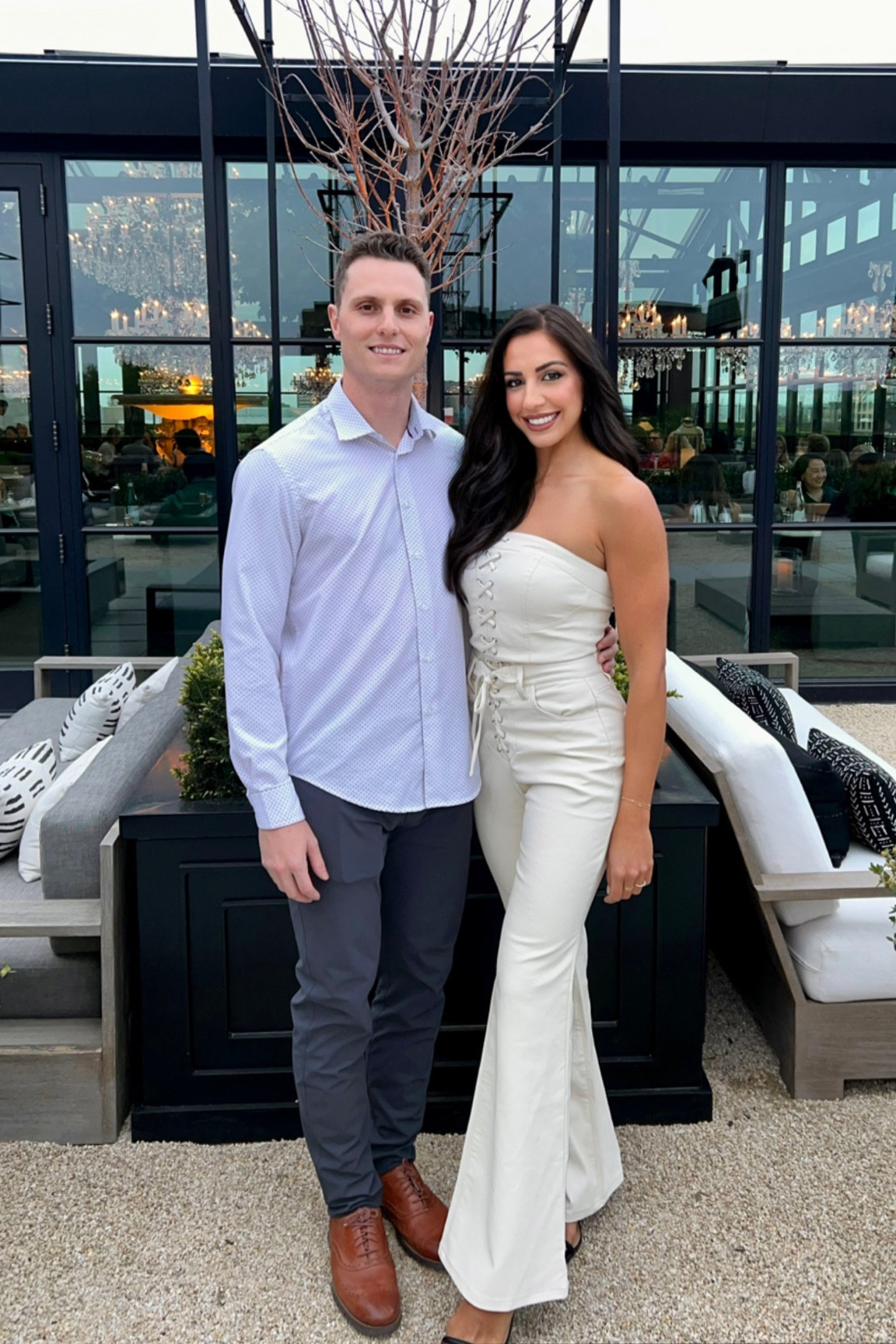 Love this ivory set. Comes as separates, top has built in bra and pant size is very adjustable with ties. Wearing size S in the top and size 25 bottoms. Each under 100$! 

#LTKunder100 #LTKtravel #LTKstyletip