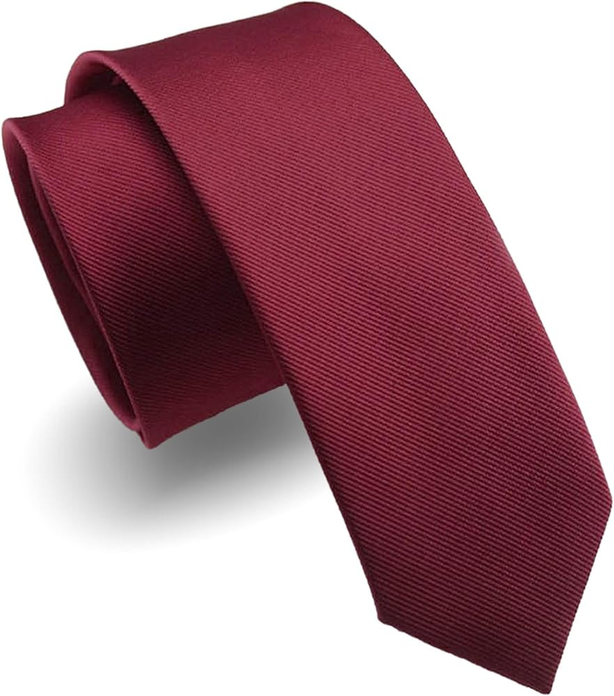 RBOCOTT 2.4" Solid Color Skinny Tie for Men Slim Necktie(6cm) | Amazon (US)