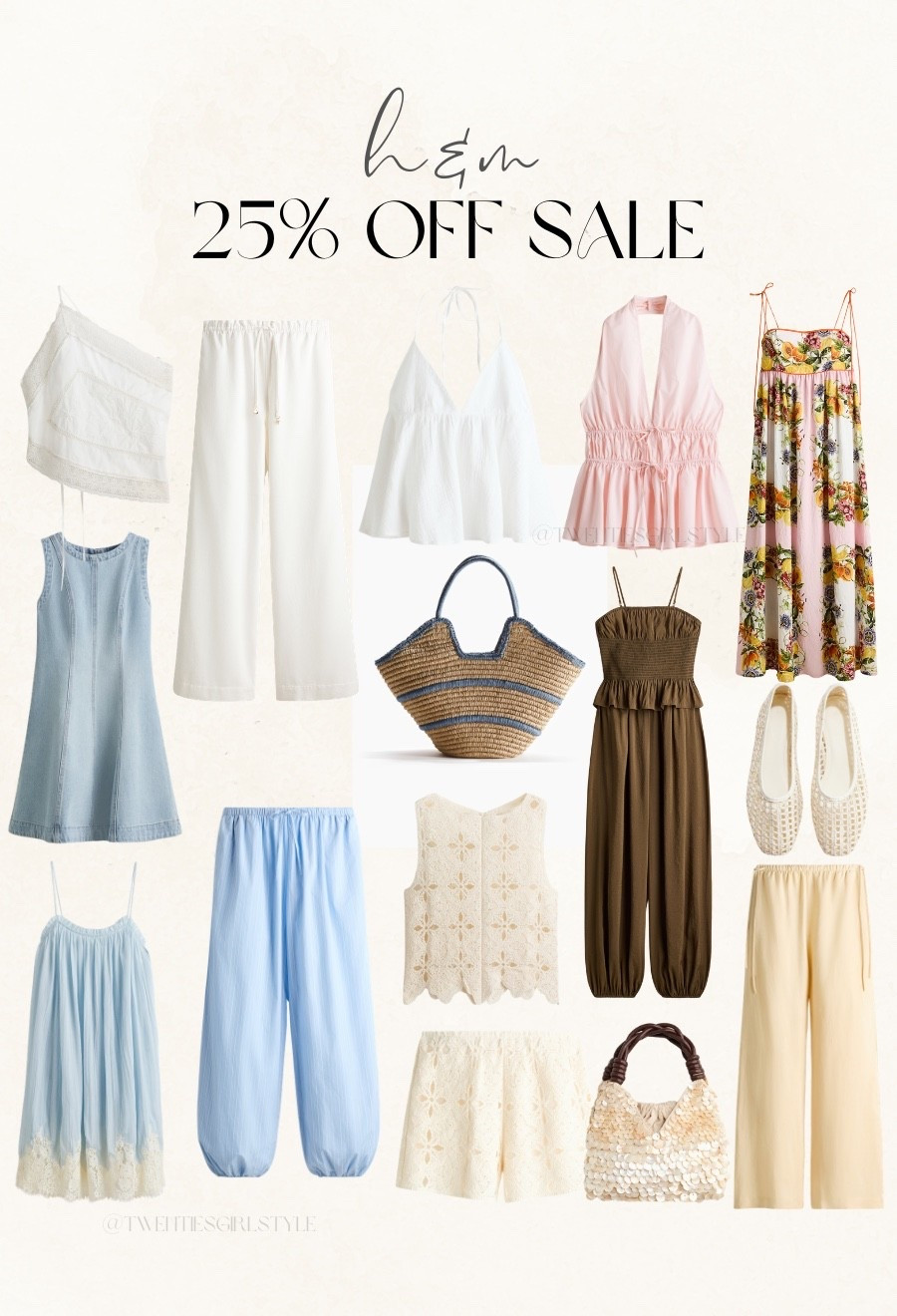 H&M 25% off sale 🙌🏻🙌🏻

Spring style, summer dresses, spring, pastels, jumpsuit, mini dress, tote bag, eyelet spring set￼

#LTKootd #LTKSaleAlert #LTKSeasonal