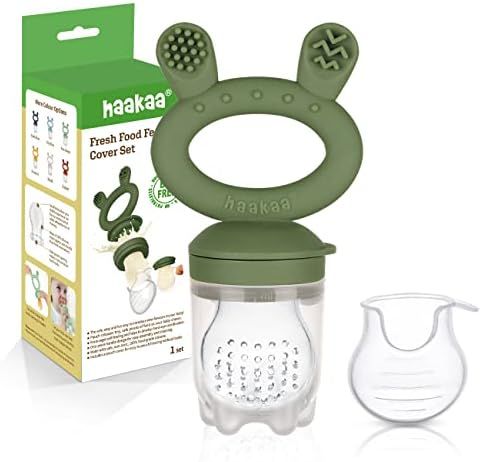 Haakaa Baby Fruit Food Feeder Pacifier | Milk Frozen Set | Silicone Feeder and Teether for Infant Sa | Amazon (US)