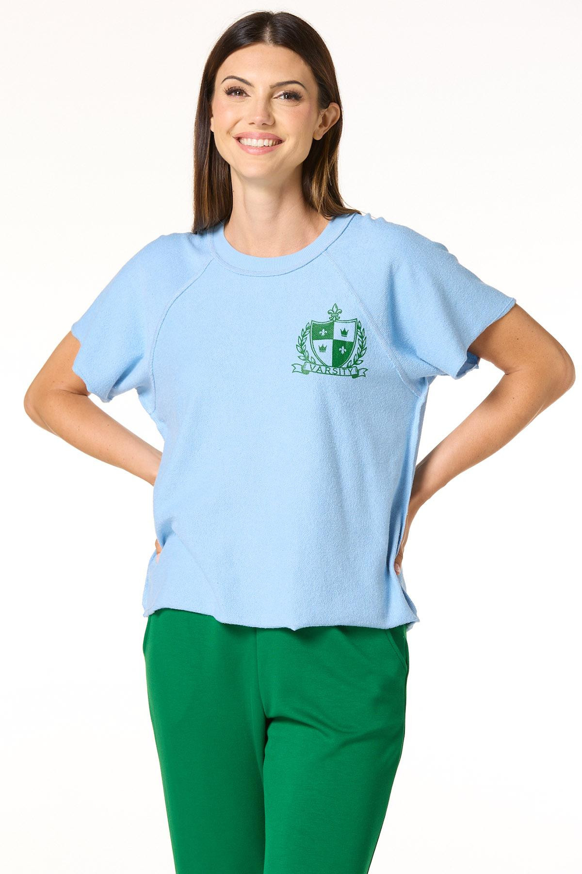 Varsity French Terry Top | Cato Fashions