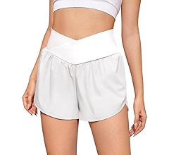 TARSE Womens 2 in 1 Running Shorts High Waisted Athletic Shorts Workout Gym Yoga Liner Dolphin Sh... | Amazon (US)