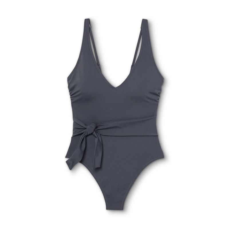 Women's Plunge Tie-Front Wrap One Piece Swimsuit- Shade & Shore™ | Target