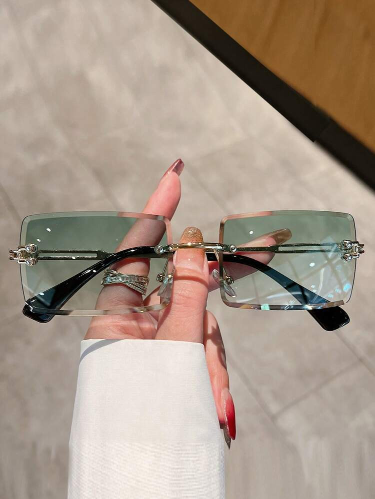 New
     
      Square Lens Rimless Fashion Glasses | SHEIN