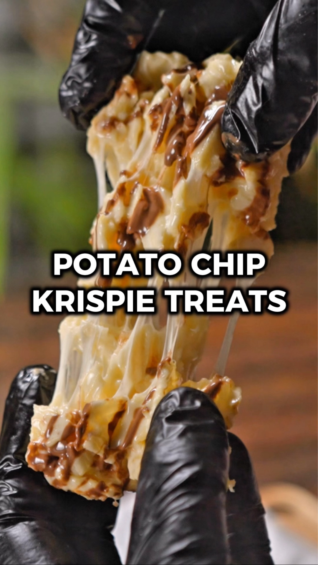 If you've been following me long enough, you know I'm all about trying different Rice Krispies Treats variations. Well, these might be even better than the original. I said what I said!! 😮

The sweet and salty combo is unreal. You get that gooey marshmallow holding everything together, the crunch and saltiness from the potato chips, and then the dark chocolate drizzle on top tying it all together. They're dangerously easy to make too. Four ingredients and you're done.

Would you try it? Let me know in the comments what you think if you do! 🙌

INGREDIENTS
4 tbsp butter
10 oz mini marshmallows (1 bag)
5 cups potato chips (lightly crumbled)
3 oz dark chocolate (melted)

INSTRUCTIONS
1️⃣ Melt the butter over low heat in a large pot.
2️⃣ While it melts, lightly squeeze the potato chips inside the bag to break them into smaller pieces. You don't want them crushed into dust. Dump them into a large mixing bowl.
3️⃣ Pour in the bag of marshmallows and stir occasionally until completely melted.
4️⃣ Remove the pot from the heat.
5️⃣ Add the potato chips and mix until everything is evenly coated.
6️⃣ Transfer to a small or medium rectangular baking pan lined with parchment paper. Lightly butter your hands and press the mixture down flat so it doesn't stick.
7️⃣ Let it cool. While it cools, add the chocolate to a microwave safe bowl and microwave for 30 seconds. Stir until smooth. If it needs more time, pop it back in for 10 seconds and stir again. Drizzle it with a spoon, or add the melted chocolate to a small ziploc bag, snip a tiny corner, and squeeze it out like a piping bag.
8️⃣ Enjoy!

#LTKfoodie #LTKHome