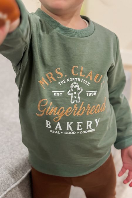 I couldn’t resist this adorable #Christmascookie sweatshirt for our #LTKtoddler especially since I am a BIG gingerbread lover and I’m making it my mission to help my daughter find a love for it too 😜 (jk she doesn’t have to like it 😉). How cute is this sweatshirt for cookies baking though!? I will say that the fabric is thinner than I was expecting (closer to a long-sleeved shirt) and I have a pretty tall kiddo, but this does seem to run a tiny bit small — I sized up to the next size assuming we’d have room to grow, but it fit her perfectly. We’ve also washed it, but let it air-dry in the hopes of avoiding any shrinkage.

#LTKkids #LTKSeasonal #LTKHoliday