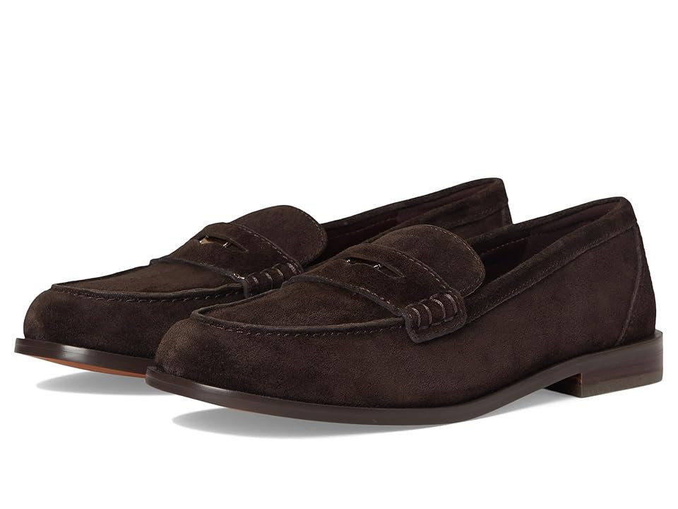 Madewell Porto Penny Loafer - Suede Women's Shoes Dark Carob: 7.5 M, Leather/Suede | Zappos.com