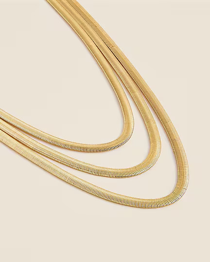Layered snake chain necklace | J. Crew US