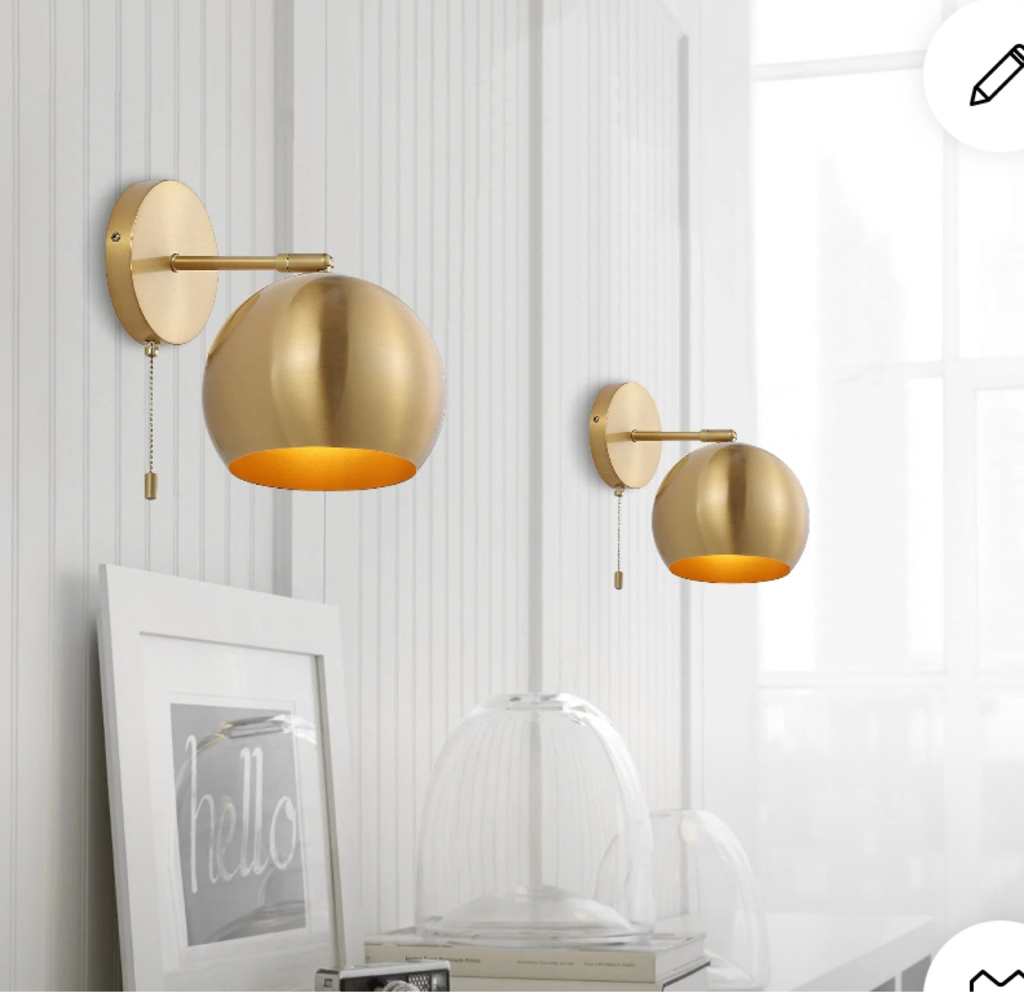 Bathroom gold sconce 
#lights

#LTKHome
