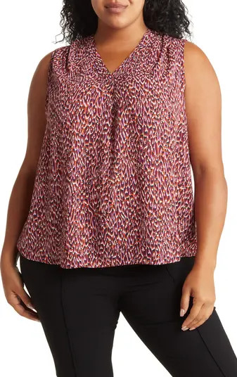 Split Neck Animal Print Blouse | Nordstrom Rack