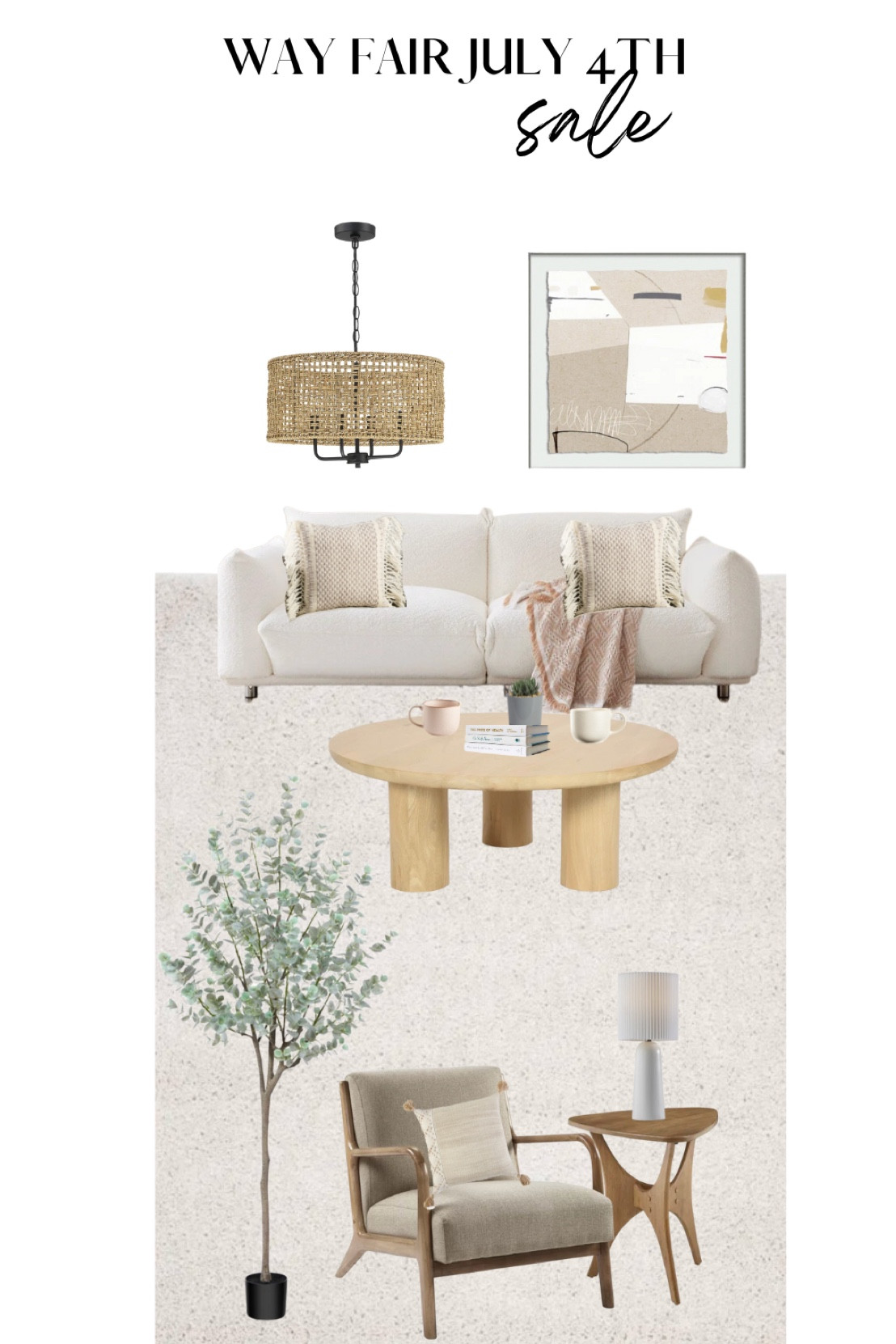 Breaking News! 

Wayfair is having a huge July 4th home decor sale, and trust me, you don’t want to miss it! Here are some of my favorite sale items to shop!

I hope you enjoy this Scandinavian decor inspired room as much as I do!

Shop the sale now before it’s too late! 💃🏠🛋️

#salewayfair #4thofjulysale #july4thsalehome #homedecorsale #neutralroom #neutralhomedecor #scandinaviandesign #scandinavianroominspiration #floorplant #aestheticlivingroom #trendinglivingroom #trendinghome #homedecortrending #aesthetichome #modernminimalistichome #modernwallart #coffeetable #whitesofa #woodensidetable #modernsidetable #modernchair #throwpillow #neutralthrowpillow #coffeemug #wicker #wickerlightfixture #neutralrug #couchsale #chairsale #coffeetablesale #livingroom #livingroominspiration

#LTKsalealert #LTKFind #LTKhome