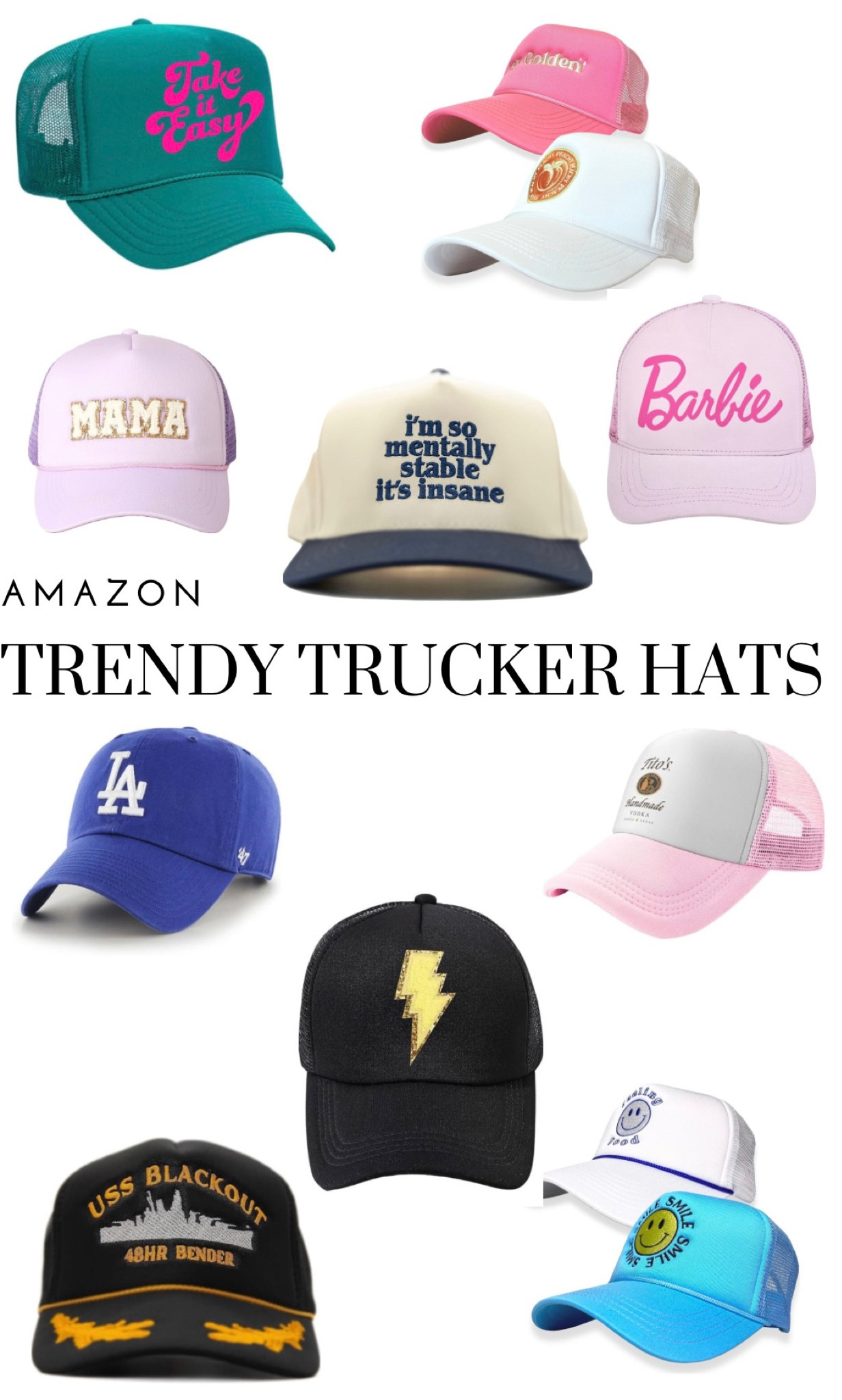 Amazon women trendy trucker hats - baseball caps - these are all so cute! 

#LTKunder50 #LTKstyletip #LTKFind