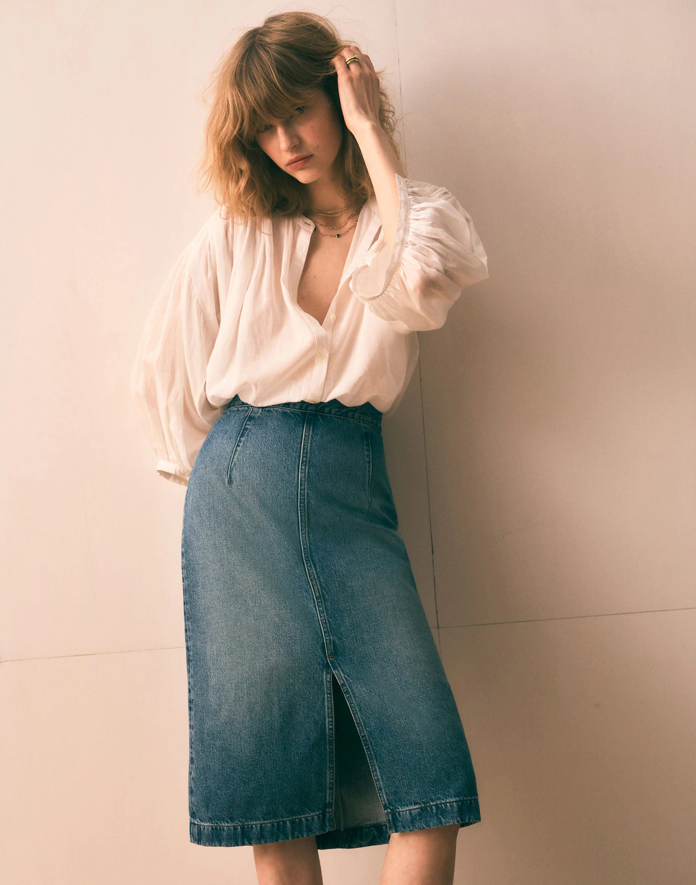 Denim Midi Pencil Skirt in Billings Wash | Madewell | Madewell