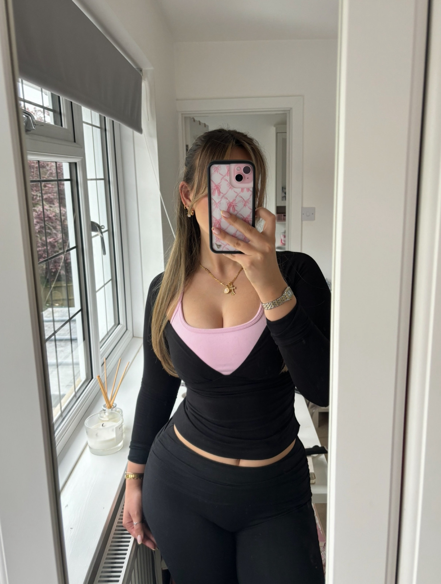 Oh polly, Amazon, Sekonda, summer outfit, pink bra, sports bra, v neck top, black long sleeve top, black trousers, straight leg trousers, athleisure outfit, summer outfits

#LTKstyletip #LTKeurope #LTKsummer