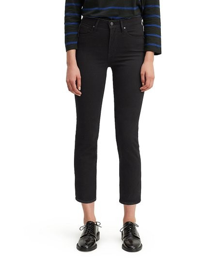 Soft Black High-Rise Crop Jeans - Women | Zulily
