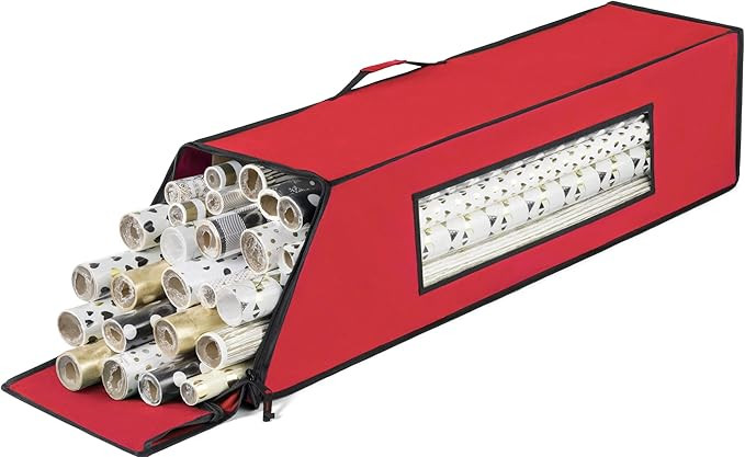 ZOBER Wrapping Paper Storage Containers - 40 Inch Gift Wrapping Organizer Storage - Fits 20 Stand... | Amazon (US)