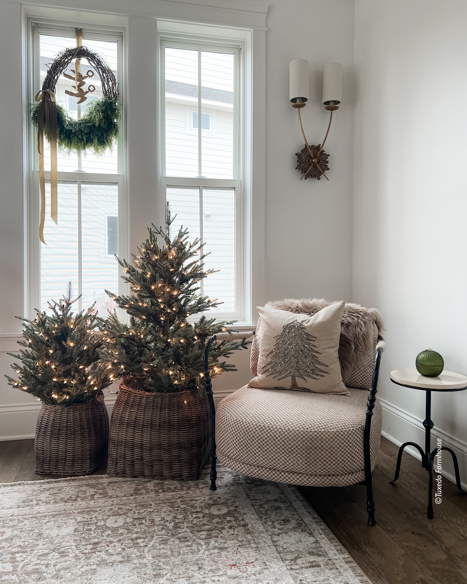 These cute chubby trees are on sale 50% off. They come with a burlap wrapped base, but are so cute in a basket or pot as well. Two sizes—3’ and 4’. My wreath is on sale as well!

#ltksalealert

#LTKHome #LTKHoliday #LTKFindsUnder100