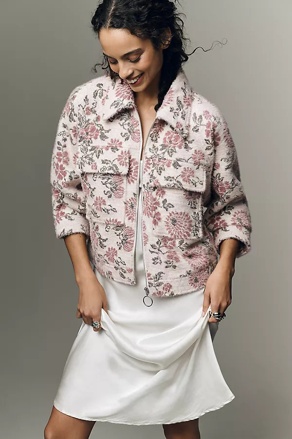 By Anthropologie Knit Floral Utility Jacket | Anthropologie (US)
