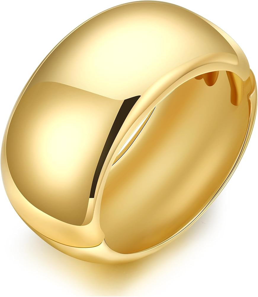 Ritach Gold Chunky Cuff Bracelets for Women Adjustable Sterling Silver Plated Chunky Open Cuff Ba... | Amazon (US)