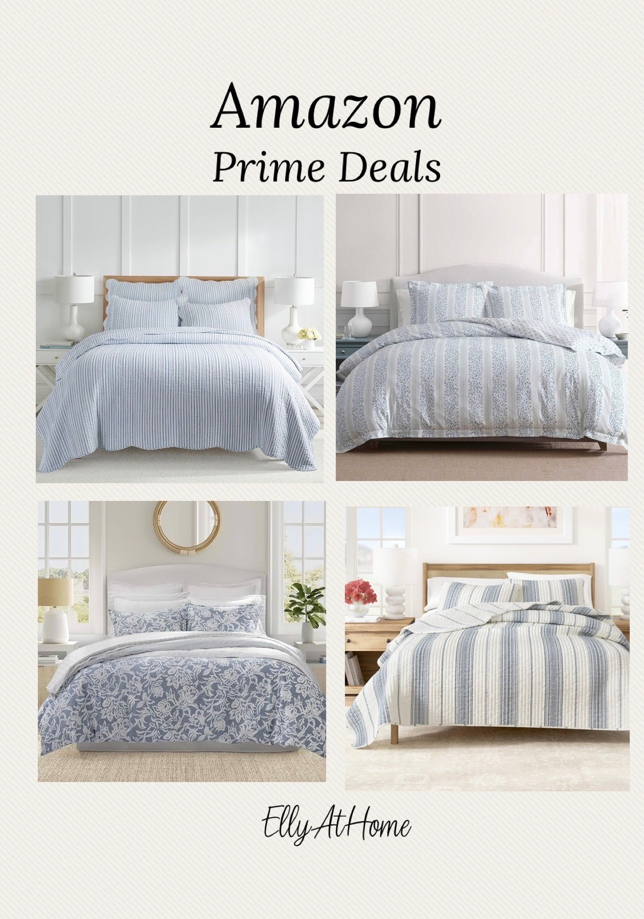 Summer bedding in soft blues, whites for a summer primary, guest, teen bedroom refresh. Many selections on Prime deals! Shop more selections and bedding essentials

#LTKHome #LTKSaleAlert